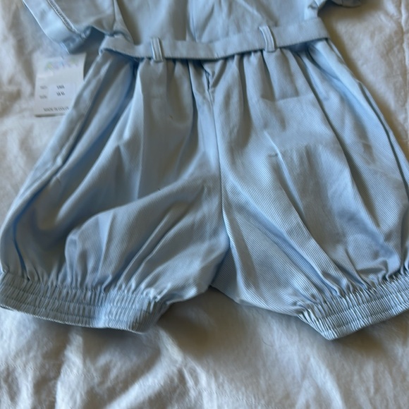 New with tags boy blue romper embroidered European style size 18 months - Picture 7 of 8